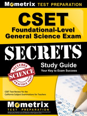 Cset Foundational Level General Science Exam Secrets Study